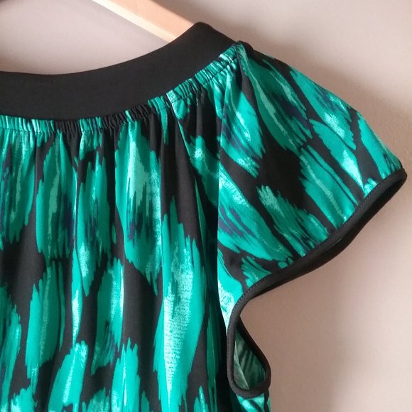 🌞 Apt 9 Green & Black A-line Dress | Small - Picture 10 of 14